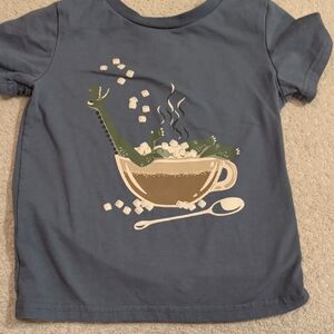 Cozy Blue Dino Tea Party Tee